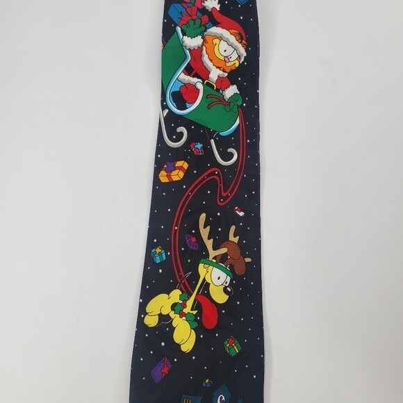 Vintage Garfield and Odie Christmas tie - Picture 2 of 3